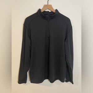 Guide Series Black 1/4 Zip Mens Size XXL Ling Sleeve Light Fleece Shirt Layer